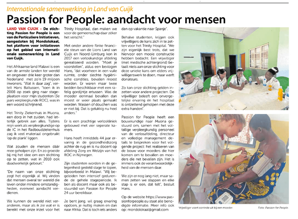 Stichting Passion for People: Aandacht voor mensen