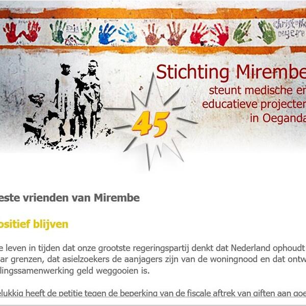 Nieuwsbrief Stichting Mirembe